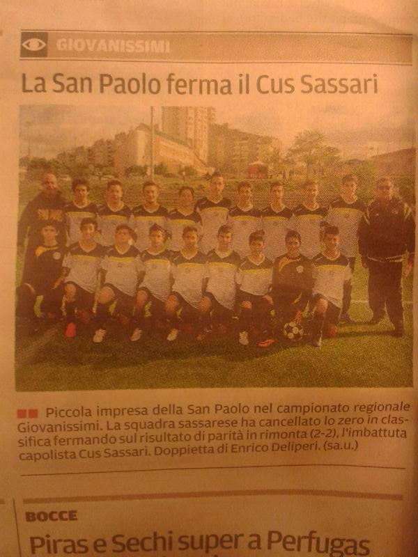 La San Paolo ferma il Cus Sassari